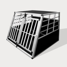 Aluminum Small Double Door Dog cage 89cm 75a 06-0772 www.gmtpet.net
