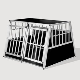 Aluminum Large Double Door Dog cage With Separate board 65a 104 06-0776 www.gmtpet.net
