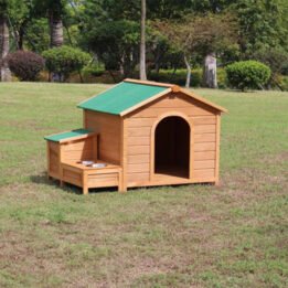 Novelty Custom Made Big Dog Wooden House Outdoor Cage www.gmtpet.net