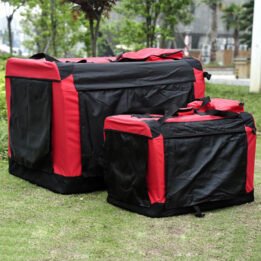 Foldable Large Dog Travel Bag 600D Oxford Cloth Outdoor Pet Carrier Bag in Red www.gmtpet.net