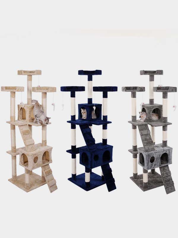 Fábrica de árvore de gato de madeira $ 23,28 Plataforma OEM Coluna de sisal Estrutura de escalada para gato 06-1171 www.gmtpet.net