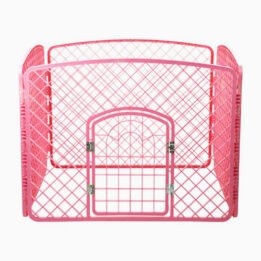 Custom outdoor pp plastic 4 panels portable pet carrier playpens indoor small puppy cage fence cat dog playpen for dogs www.gmtpet.net