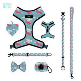 Pet harness factory new dog leash vest-style printed dog harness set small and medium-sized dog leash 109-0006 www.gmtpet.net
