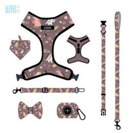 Pet harness factory new dog leash vest-style printed dog harness set small and medium-sized dog leash 109-0010 www.gmtpet.net