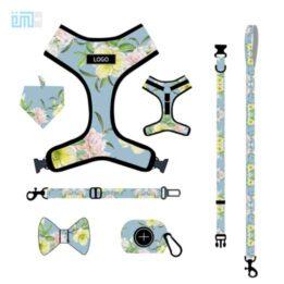 Pet harness factory new dog leash vest-style printed dog harness set small and medium-sized dog leash 109-0014 www.gmtpet.net