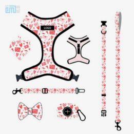 Pet harness factory new dog leash vest-style printed dog harness set small and medium-sized dog leash 109-0017 www.gmtpet.net