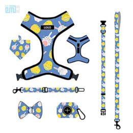 Pet harness factory new dog leash vest-style printed dog harness set small and medium-sized dog leash 109-0018 www.gmtpet.net