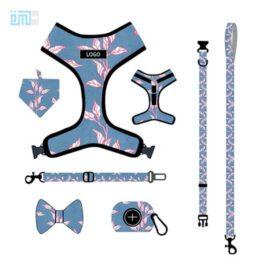 Pet harness factory new dog leash vest-style printed dog harness set small and medium-sized dog leash 109-0019 www.gmtpet.net