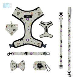 Pet harness factory new dog leash vest-style printed dog harness set small and medium-sized dog leash 109-0022 www.gmtpet.net