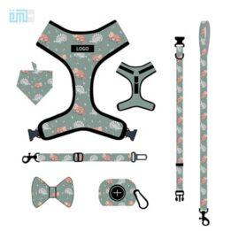 Pet harness factory new dog leash vest-style printed dog harness set small and medium-sized dog leash 109-0025 www.gmtpet.net