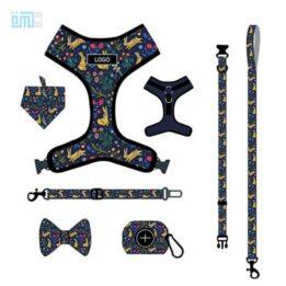 Pet harness factory new dog leash vest-style printed dog harness set small and medium-sized dog leash 109-0027 www.gmtpet.net