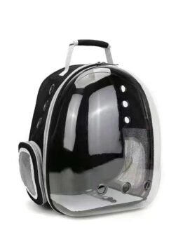 Transparent black pet cat backpack with side opening 103-45051 www.gmtpet.net