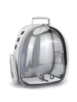 Transparent gray pet cat backpack with side opening 103-45054 www.gmtpet.net