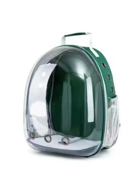 Transparent green pet cat backpack with side opening 103-45057 www.gmtpet.net