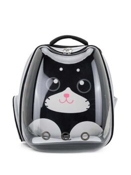 Black Transparent Breathable Cat Backpack Pet Bag 103-45081 www.gmtpet.net
