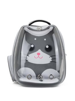 Gray Transparent Breathable Cat Backpack Pet Bag 103-45082 www.gmtpet.net