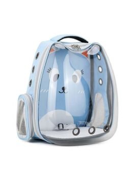Light Blue Transparent Breathable Cat Backpack Pet Bag 103-45085 www.gmtpet.net